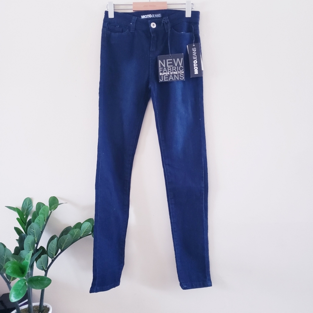 MOTO JEANS NWT Girls Super Stretch Skinny Jeans - Dark Wash - 12 (M)